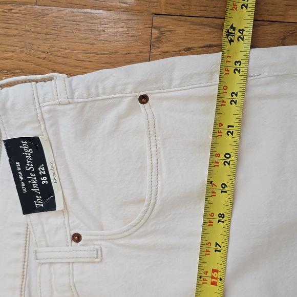 ABERCROMBIE & FITCH WOMEN'S PLUS IVORY WHITE "CURVE LOVE" PANTS SIZE 36/22 LONG - Picture 12 of 15